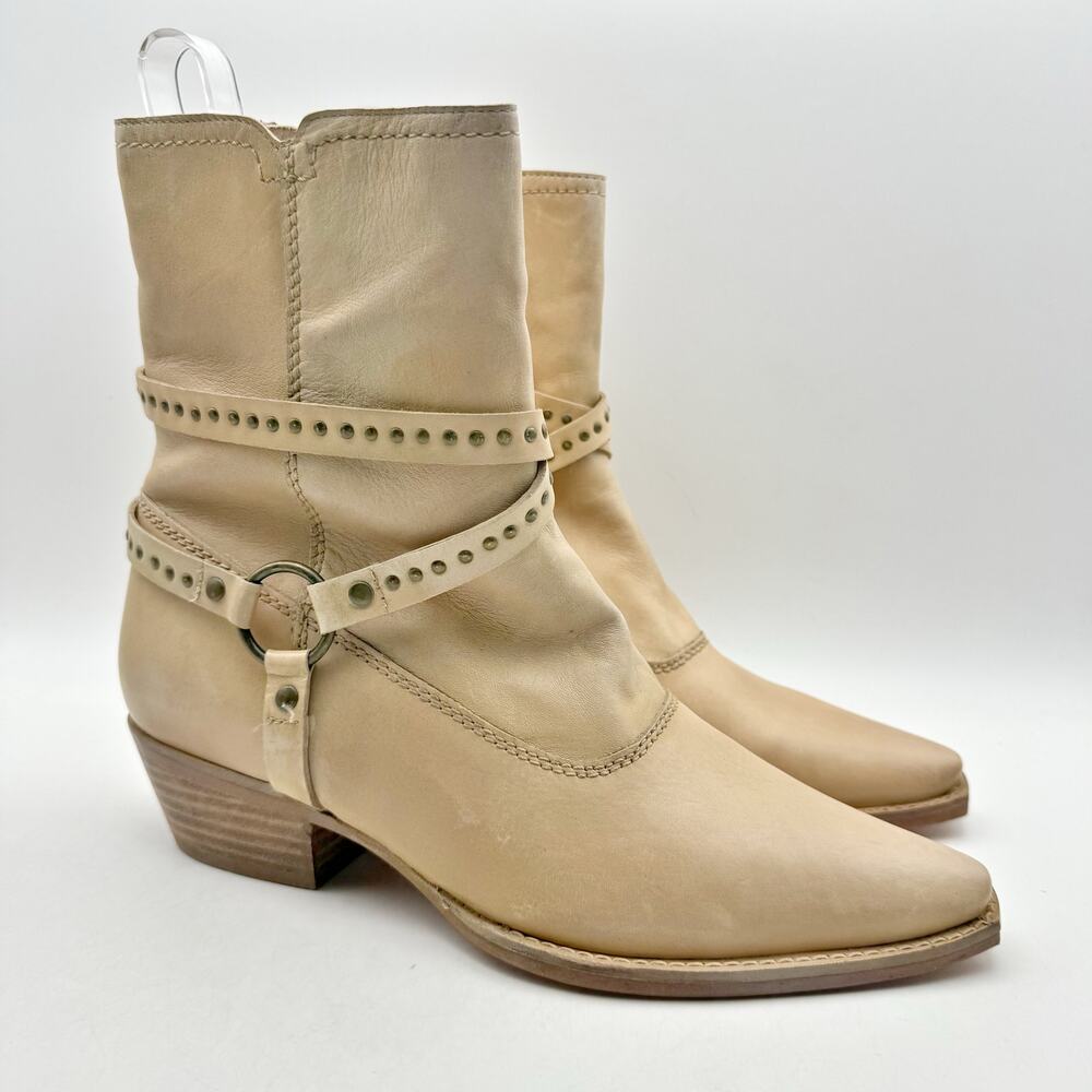 Vintage Foundry Womens Sophia Western Bootie Size 8.5 EU 39 Tan Leather NIB - Picture 5 of 12
